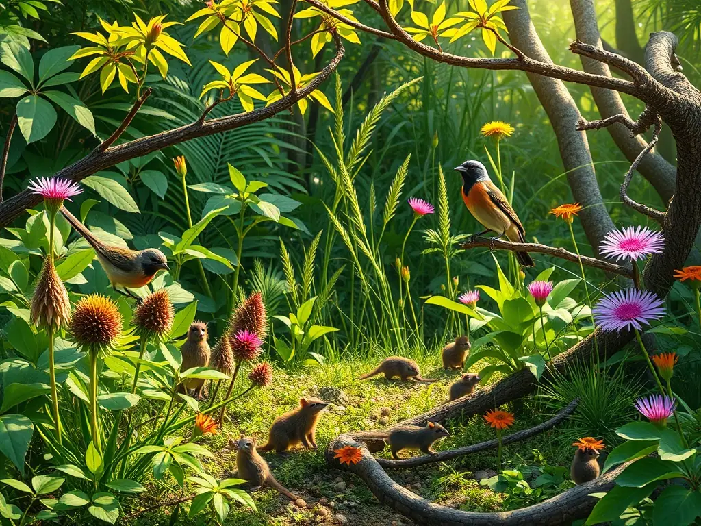 A photograph showcasing a healthy, biodiverse ecosystem, representing the organization's dedication to promoting responsible stewardship.