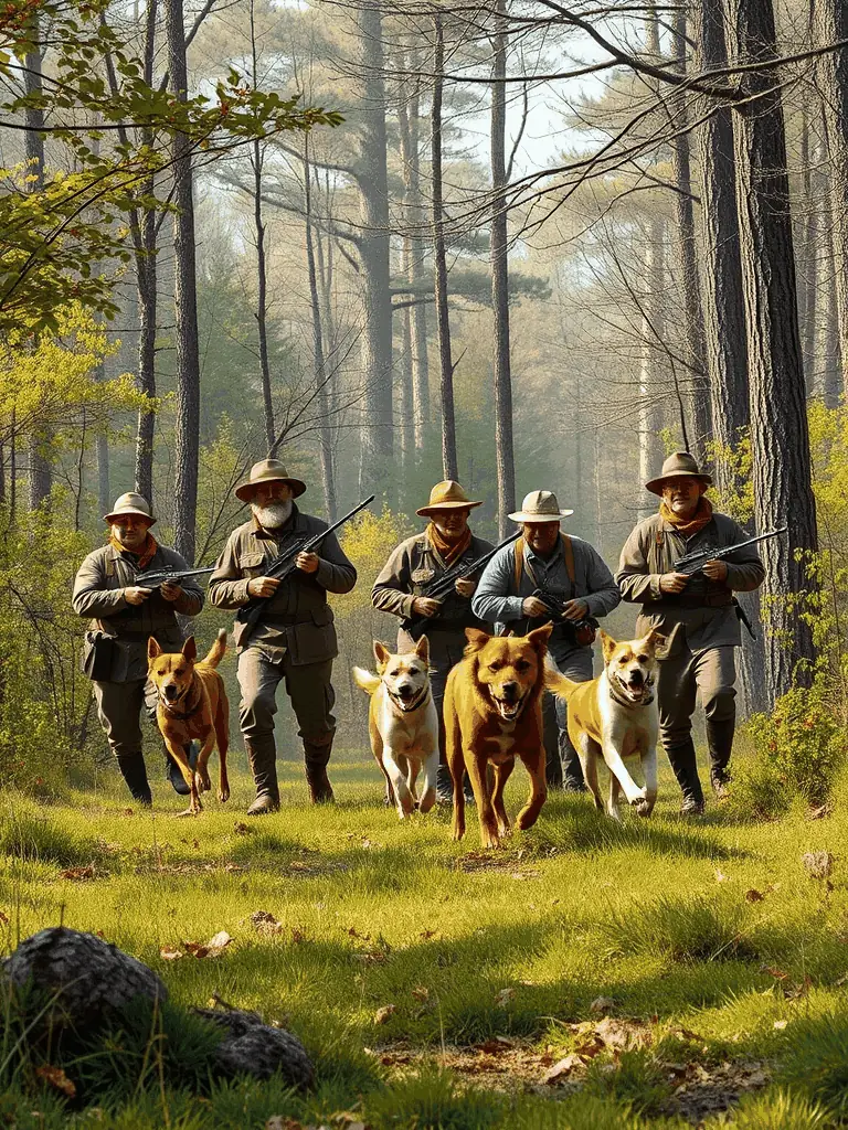 A photograph of a team setting up traps to control invasive species, showcasing the control of nuisible species activity by SOCIETE COMMUNALE DES CHASSEURS DE SAINT AULAIRE.